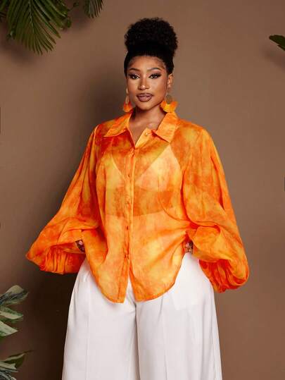 Maweii Plus Size Women Casual Single-Breasted Versatile Daily Wear Shirt