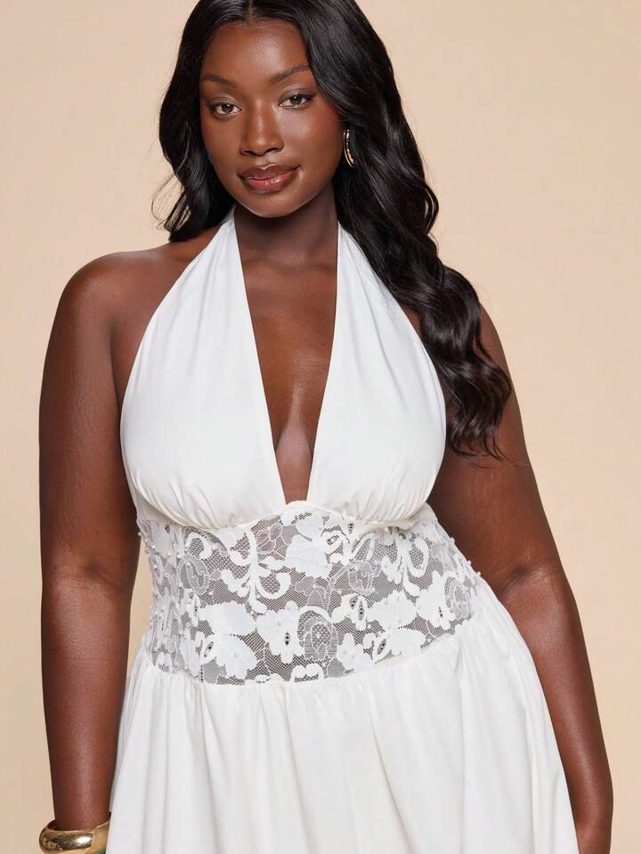 plus size lace halter dress Amazon.com: - 818
