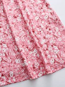 EMERY ROSE Đầm ngắn không tay họa tiết hoa nhí dành cho nữ, thích hợp cho kỳ nghỉ hoặc đi biển. - Hồng - Xem 5