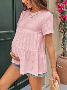 SHEIN Trang phục mùa hè Áo cho con bú màu hồng dáng rộng kiểu babydoll, chất liệu vải có họa tiết, có khóa kéo, dành cho phụ nữ mang thai, Áo cho con bú tay ngắn khoét lỗ thêu, Áo cho con bú màu hồng thêu, Áo ren hồng, Áo hè màu hồng, Áo tay ngắn màu hồng, Áo thường ngày màu hồng, Áo babydoll ren, Áo hồng nữ, Áo hè ren, Váy hè màu hồng, Váy thường ngày màu hồng cho nữ, Váy hè tay ngắn màu hồng, Váy xuân màu hồng, Váy ren hồng, Áo ren hồng cho nữ, Áo viền bèo nhún, Quần áo nữ, Váy công sở, Váy thường ngày cho nữ, Váy công sở cho nữ, Váy nữ, Váy hồng cho nữ, Váy ren, Váy babydoll, Váy áo thun ren, Bộ hai mảnh mùa hè cho nữ, Bộ đồ hai mảnh thường ngày cho nữ, Váy ren cho nữ, Váy hè cho nữ. - Màu Hồng baby - Xem 4