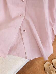 Airaco 女士夏季休闲纯色背心短裤两件套 - 粉色 - 查看 4