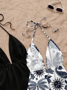 Soleia Bộ 2 áo khoác cardigan/vest nữ kiểu dáng thường ngày, hở lưng, buộc dây, thích hợp cho mùa hè. - Nhiều màu - Xem 4