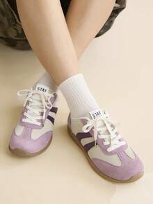 CUCCOO EASI Women's Beige Casual Sporty Sneakers For Christmas - Pink - View 9