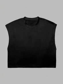 Manfinity Dauomo 2件装男士时尚简约背心，休闲无袖衬衫，适合夏季外出，经典酒红色和黑色组合 - 酒紅色 - 查看 5