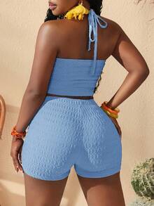 Slaydiva Lễ hội âm nhạc Xuân/Hè, Lễ Phục Sinh, Nashville, Tiệc sinh nhật, Mùa tốt nghiệp, Trang phục học sinh, Trang phục thường ngày, Kỳ nghỉ, Du lịch tàu biển, Bãi biển, Tắm nắng, Thời trang đường phố, Vải dệt họa tiết, Buộc dây, Bộ đồ bơi nữ hở lưng gợi cảm, Bộ đồ bơi 2 mảnh nữ, Trang phục du thuyền nữ, Bộ đồ bơi hai mảnh nữ, Áo tắm định hình vòng ba - Màu xanh nhạt - Xem 2