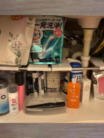 SHEIN 1 件 1/2/3 层灵活垂直储物架，不锈钢支撑架，塑料面板，长度可调，适用于厨房储物、家居储物、宿舍储物