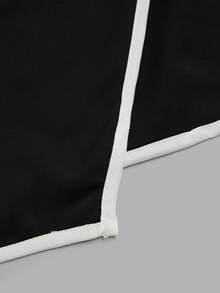 EMERY ROSE 女士优雅春夏撞色衬衫 - 饰有蝴蝶结和水钻纽扣，采用收腰褶裥设计、宽领口和短袖。这款优雅又不失俏皮的黑白上衣，无论是商务通勤还是日常穿着都非常合适。黑白撞色上衣，舞会礼服，春夏上衣，沙滩装，优雅派对上衣，休闲上衣，婚礼宾客装，女士奢华晚礼服，女士度假装，女士毕业典礼上衣，蝴蝶结上衣，黑白女士上衣和衬衫，女士工作上衣，工作衬衫，蝴蝶结衬衫，女士礼服上衣，女士上衣，优雅高贵的正式女士上衣，优雅套装，女士正式服装，女士上衣，女士优雅连衣裙 - 黑與白 - 查看 8