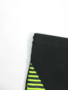 CoralVoy 男士拼色条纹抽绳夏季游泳短裤，夏威夷风 - 彩色 - 查看 6