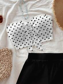 Conjunto de 2 piezas con estampado de árbol de coco y flor de diosa del sol para vacaciones en la isla, adecuado para vacaciones, verano, elegante - Multicolor 3 - Ver 5