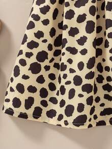 SHEIN 小女童心形和字母圖案假兩件連衣裙 - 彩色 - 查看 3