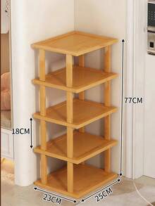 Kệ giày đứng tự làm từ tre và gỗ cứng - Kệ lưu trữ dọc đa chức năng, giải pháp tiết kiệm không gian nhà cửa cho nhiều phòng, được làm từ cấu trúc ván gỗ. - Nhiều màu - Xem 14