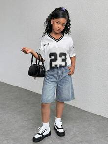 Quần short denim dáng rộng kiểu Y2K thập niên 2000 dành cho bé gái, quần short denim cạp trung bình thấp, quần short mùa hè, quần short dài kiểu cargo, quần short mùa hè phong cách boho, quần short đi biển, quần short dự tiệc, quần short dễ thương mùa hè, kỳ nghỉ hè, mùa xuân, bãi biển, kỳ nghỉ, phong cách thường ngày, ngày Valentine, phù hợp cho mùa xuân và mùa hè, phong cách vintage/bãi biển/biển/thanh lịch, bộ jumpsuit thường ngày, kỳ nghỉ hè, mùa xuân, bãi biển. - Rửa trung bình - Xem 4