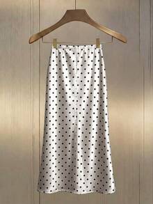 GlowEve Women's Polka Dot Pattern Elastic Waist Casual Skirt - Multicolor - View 2