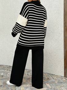 Plus Size Sweater Co-Ords - 黑色 - 查看 2