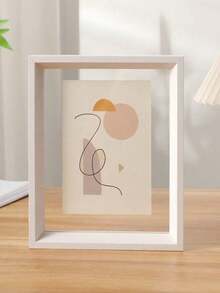 SHEIN 1个双面相框，高透明亚克力玻璃木塑复古相框，DIY相框，可放置照片，标本展示框书法框相框，适用于客厅、卧室装饰、节日派对、生日礼物、家居装饰、室内摆件、创意桌面植物标本收纳、情人节礼物（这款只有相框，无画芯、纸板，介意慎拍） - 彩色 - 查看 11