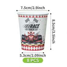Formula Racing Disposable Plates, Napkins And Cups Set, Serves 8 Guests. This Disposable Party Set (Including Plates, Napkins And Cups) Is Perfect For Birthday Parties, Weddings And Family Picnics. - View 6