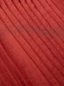 Aveloria Rosie 欧美夏季时尚女装新款百搭无袖褶皱迷你裙上衣，法式浪漫复古收腰伞裙廓形设计，高腰显瘦圆领度假风上衣 - 酒紅色 - 查看 7