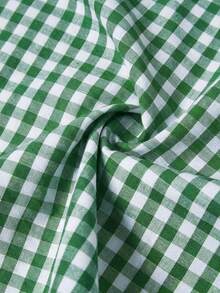 Ellevyn Đầm nữ mùa hè kẻ caro cổ tròn thắt eo có túi, dáng rộng, thích hợp cho nhiều dịp, đi làm và du lịch. - màu xanh lá - Xem 3