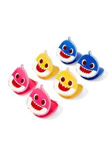 BABY SHARK X SHEIN 6 PCS Of Acrylic Mini Hair Claws, Cute Cartoon Fish Hairpins, Suitable For Clipping Bangs To Organize Broken Hair - Multicolor - View 6