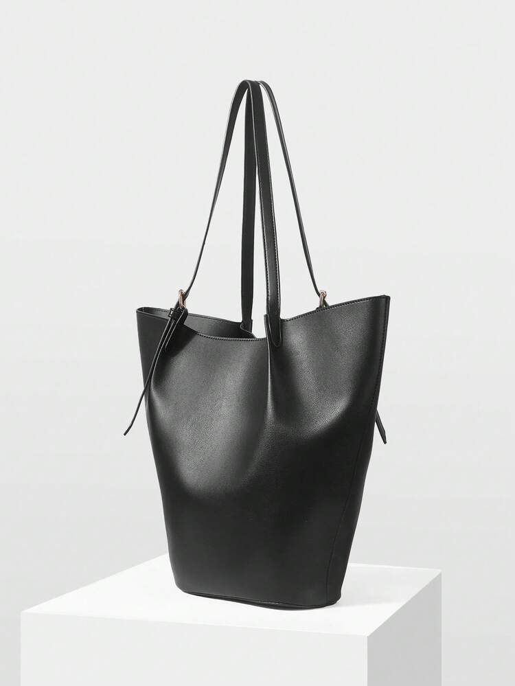 WOMEN'S MINIMALIST LARGE CAPACITY PU LEATHER TOTE BAG