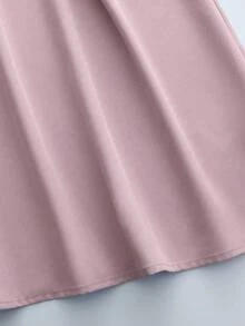 xheSHEIN Elenzya Elegante vestido de viaje bohemio con lunares grandes de color albaricoque, sin mangas, cuello en U fruncido y asimétrico para mujeresxhe - Rosa 2 - Ver 6