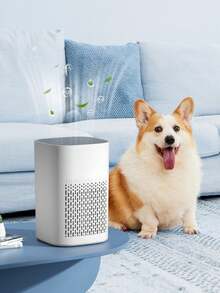 USB Powered HEPA Air Purifier With Activated Carbon Filter And Blue Ambient Night Light, Capable Of Eliminating Dust, Pet Hair, And Odors, Suitable For Compact Air Purifiers In Homes, Offices, And Cars - multicolor - View 8