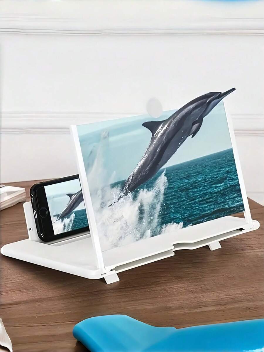 1个10/12英寸抽屉式手机屏幕放大镜，手机视频放大镜，高清全屏放大，适合观看手机视频 - 彩色 - 查看 1