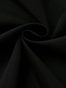 Franclia Đầm ngắn dự tiệc thời trang dành cho nữ, màu trơn, cổ ve lật, xoắn nhún. - màu đen - Xem 7