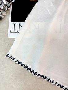 Franclia New Casual Versatile V-Neck Printed Tank Top And Shorts 2 Pieces Set - White - View 6