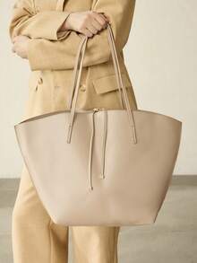 MOTF PREMIUM Túi xách đeo vai cỡ lớn dành cho nữ, kèm túi nhỏ có khóa kéo bên trong, thích hợp cho việc đi lại hàng ngày và dịp Lễ Tình nhân. - Màu đất - Xem 7