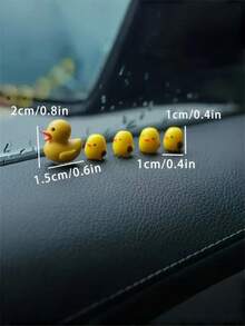 1 set mini drăguț amuzant rață galbenă tabloul de bord decor anti-alunecare robust adorabil ornament auto stres relief decorare desktop interior auto birou figurină accesorii gadget drăguț mașina lucruri decorațiuni birou vehicul decor idee cadou - multicolor - Vizualizare 2
