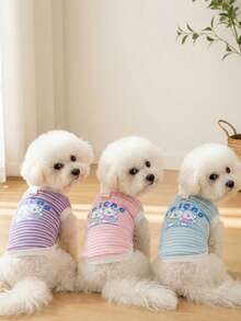 PETSIN Pet Clothing, Dog Clothing, Cat Hoodie, Casual Vest, Spring And Summer New Item, Small Animal Printed Vest, Cool Casual Wear, Cartoon Hoodie - Multicolor - View 2