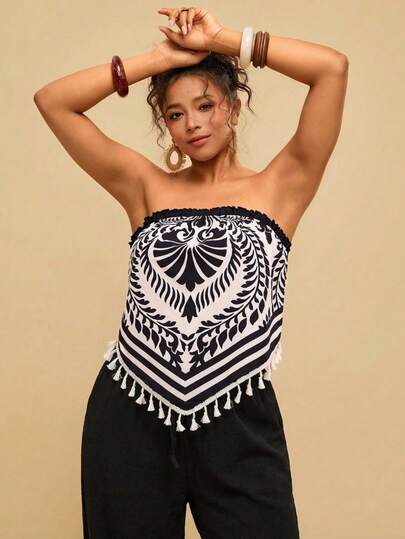 Travachic Plus Paperbag Waist Knot Front Pants