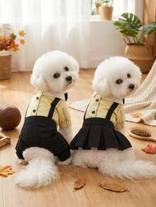 PETSIN Pet Versatile Skirts, Dog Clothing, Cat Clothing, Animal Clothing, Dog Clothing, Pet Supplies, Pet Couple Clothing, New Spring/Summer Small Skirts, T-Shirts, Couple Clothing, Four Leg Dog Clothing, Small Animal Supplies, Spring/Summer New Collection - Multicolor - View 4