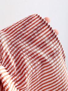 Sweetra European And American Summer New Striped Tie Minimalist Versatile Vest And Straight Leg Pants Women 2 Pieces Set - Red - View 5