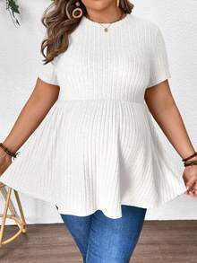 Plussiva 大码孕妇纯色圆领短袖休闲罗纹上衣孕妇上衣大码孕妇上衣白色短袖上衣罗纹针织上衣亲肤上衣大码短袖上衣白色上衣大码大码上衣孕妇装大码大码上衣大码娃娃衫女式上衣大码孕妇装上衣大码孕妇装大码女式上衣遮肚休闲女式上衣优雅孕妇装孕妇装白色T恤大码女式白色上衣工作衬衫荷叶边上衣女式上衣夏季女式上衣荷叶边上衣女式荷叶边衬衫女式孕妇装 - 白色 - 查看 8