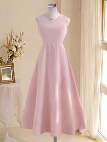 SHEIN Đầm lưới thanh lịch dành cho thiếu nữ, đính họa tiết bướm. - Hồng - Xem 8