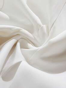 Aveloria Rosie 优雅女士简约商务套装，饰以串珠和水钻，搭配直筒阔腿裤 - 白色 - 查看 7