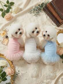 PETSIN 1件宠物春夏芭蕾舞风格甜美可爱蓬蓬裙 - 彩色 - 查看 2