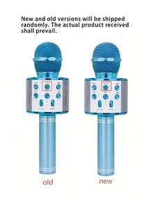 Microphone Audio Integrated Microphone Home Singing K Wireless Bluetooth Can Be Inserted TF ,USBCard Play Music Outdoor Party Family Gathering,Microphone,Mic,Wireless Microphone - 彩色 - 查看 21