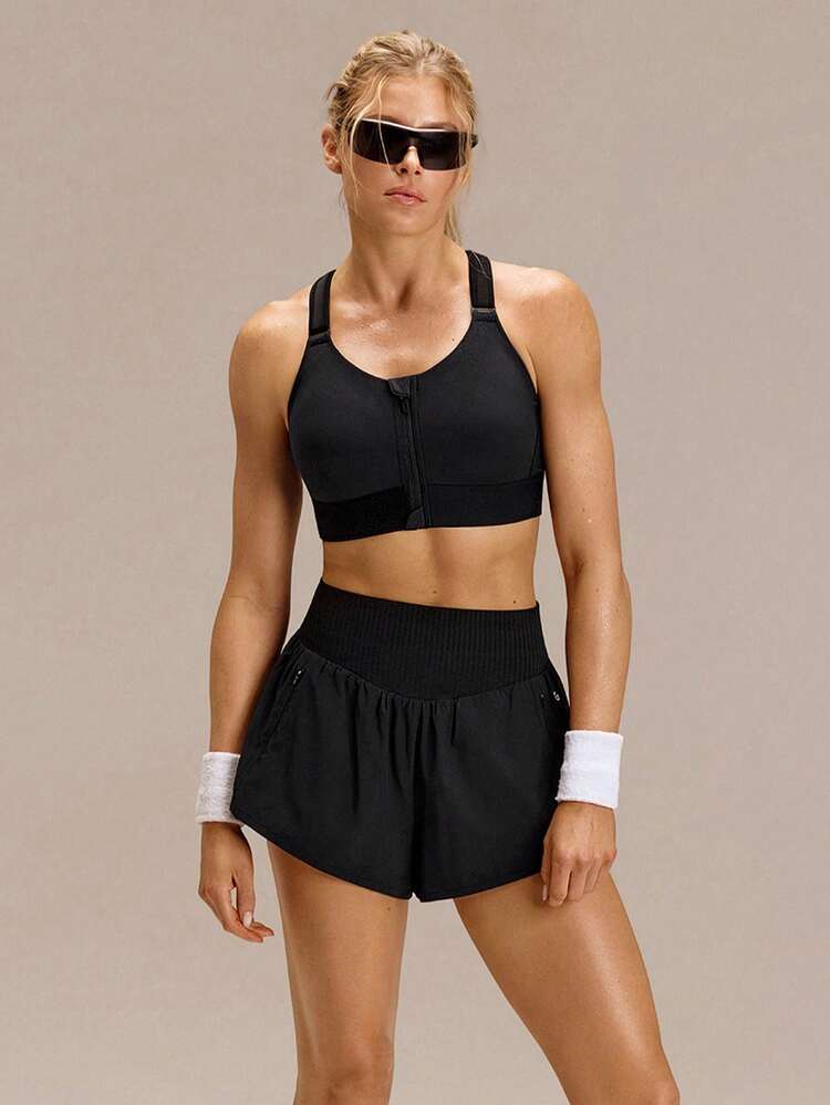 3'' VitalSwift Miles Ahead Lightweight Quick-Dry Stretchy Odor Control Seamless Fold-Over Waist Shorts Training Tennis Running Workout Gym Wear