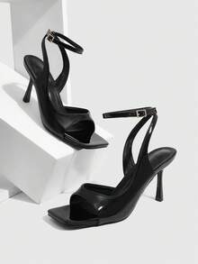 CUCCOO SZL Ladies' Party Commuting High Heel Sandals - Black - View 1