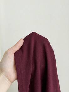 SHEIN 青少年女孩可愛3D蝴蝶結紅色T恤，休閒百搭適合任何場合，酒紅色上衣，深色沙灘風女孩上衣 - 酒紅色 - 查看 3