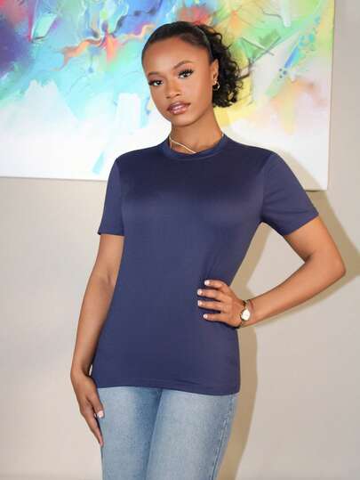 Steph T Camiseta de manga corta con cuello redondo de uso versátil y casual con eslogan de verano para mujer. Camisetas gráficas mujer, top blanco, top negro, outfits de vacaciones para mujer