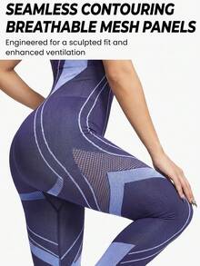 Innovista Women's Striped Short Sleeve Jumpsuit Equestrian Outfit - Royal Blue - View 6