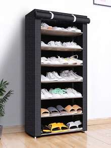 Shoe Cabinet With Dust Cover, Non-Woven Fabric Material, Space Saving, Large Capacity, Easy To Assemble, Portable Shoe Cabinet, Suitable For Various Scenarios Such As Foyer, Storage Rack, Home And Dormitory Storage, Shoe Organization, Shoe Storage, Shoe Cabinet, Room Decoration, Storage Rack, Shelf, Minimalist Style - Multicolor - View 15