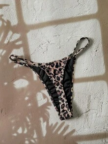 Swim Vcay Women's Leopard Print Sexy Beach Bikini Bottom - Multicolor - View 2