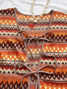 Soleia 大码女式条纹系带背心 - 彩色 - 查看 8