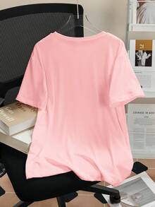 Sparklyn 少女兔子草莓印花短袖上衣，休闲舒适，适合春夏穿着，时尚百搭，适合户外活动、野餐、街头摄影、居家、上学、节日庆典等场合，也是馈赠佳品。 - 白色 - 查看 2