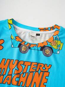 SCOOBY-DOO X SHEIN Women's Cartoon Print Short Sleeve Nightgown - Multicolor - View 5